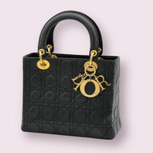 Load image into Gallery viewer, CHRISTIAN DIOR Lady Dior Black