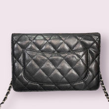Load image into Gallery viewer, CHANEL Black WOC Silver