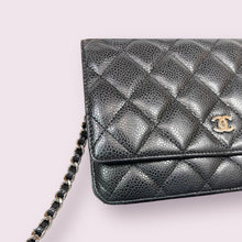 Load image into Gallery viewer, CHANEL Black WOC Silver