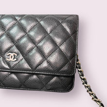 Load image into Gallery viewer, CHANEL Black WOC Silver