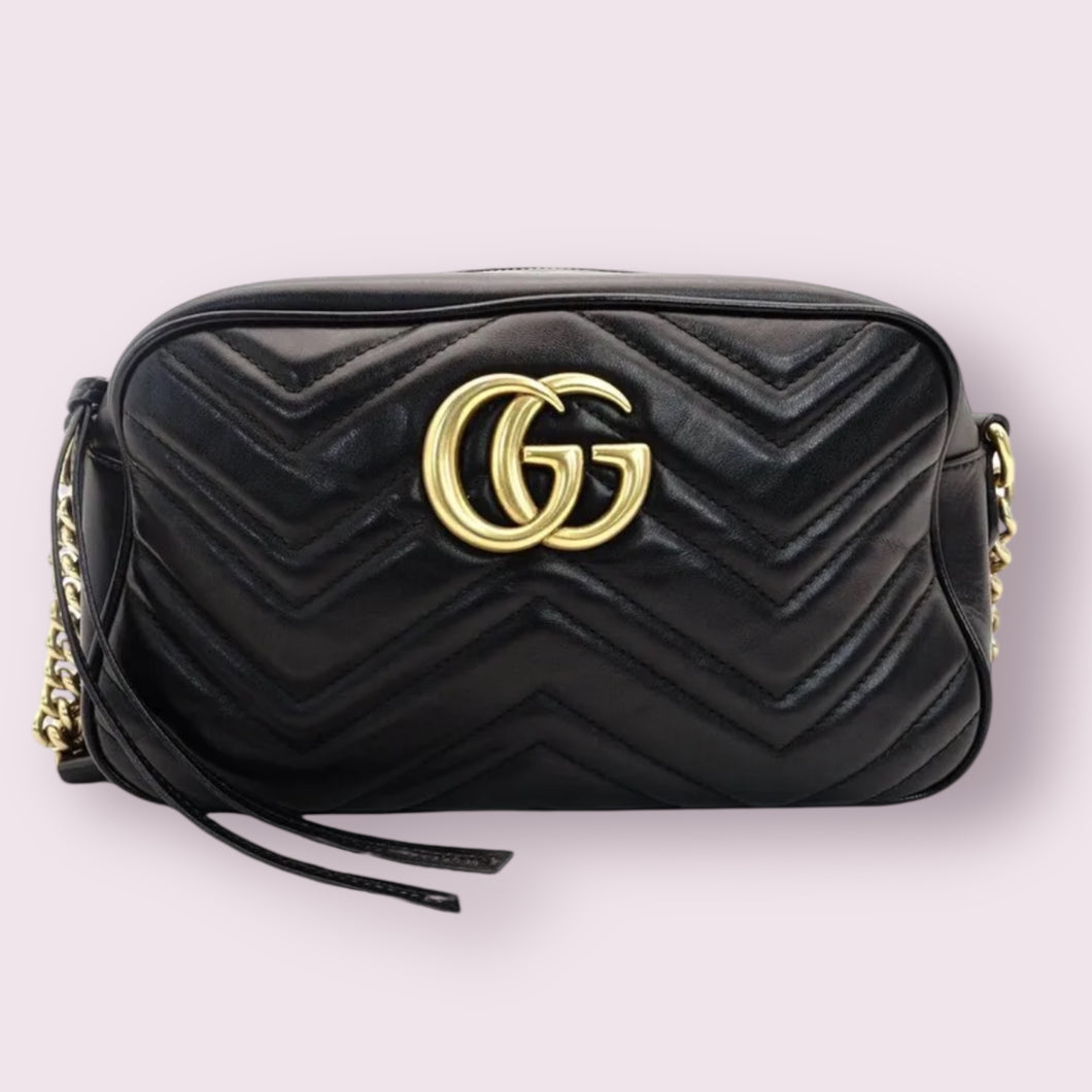 GUCCI Marmont Shoulder Bag Black
